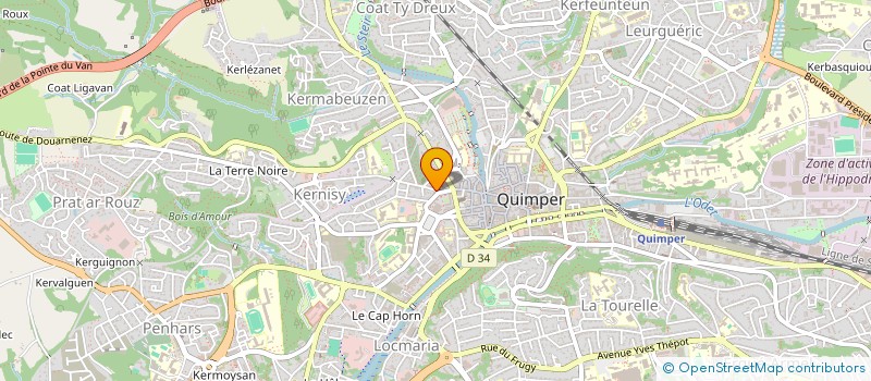 localisation de l'entreprise DIFF'ART PACIFIC  QUIMPER