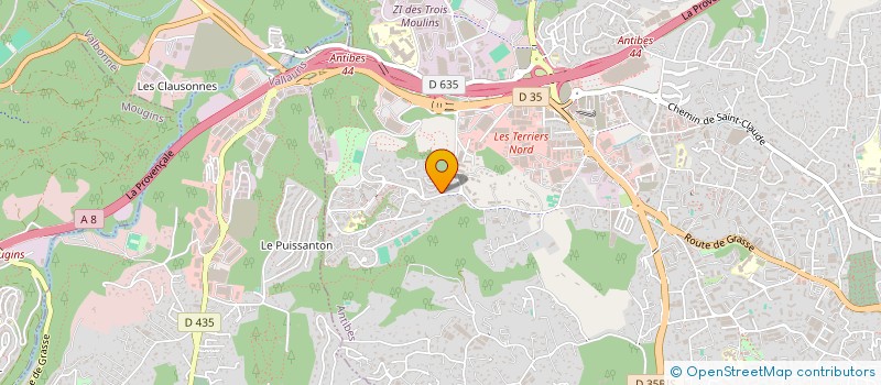 localisation de l'entreprise DIFF MAINTENANCE SERVICE INFORMATIQUE à ANTIBES