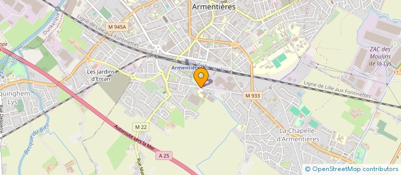 localisation de l'entreprise DIFFERENT ET COMPETENT EN NORD PAS DE CALAIS à LA CHAPELLE-D'ARMENTIERES