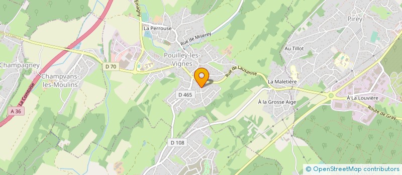 localisation de l'entreprise DIFFU'S HOTEL à POUILLEY-LES-VIGNES