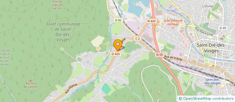 localisation de l'entreprise DIFFUS'EST à SAINT-DIE-DES-VOSGES