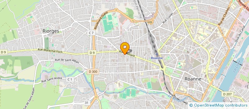 localisation de l'entreprise DIFFUSION 2 V à ROANNE