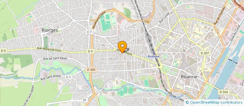 localisation de l'entreprise DIFFUSION 2 V à ROANNE