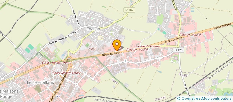 localisation de l'entreprise DIFFUSION 3000 à CHAURAY