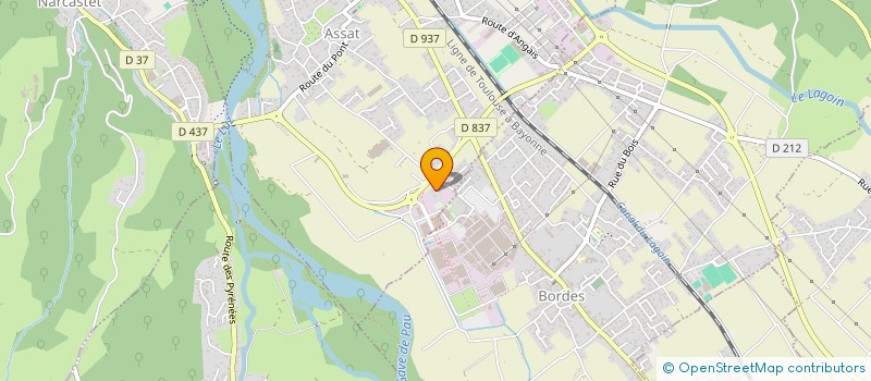 localisation de l'entreprise DIFFUSION.64 à ASSAT