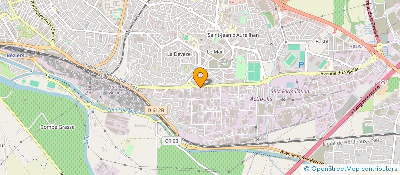 localisation de l'entreprise DIFFUSION ALIMENTAIRE DU GRAND DELTA à BEZIERS