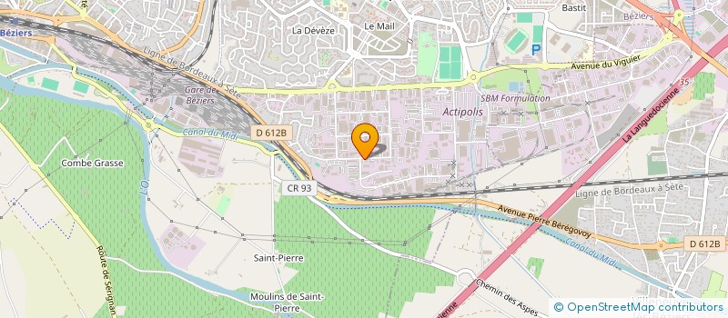localisation de l'entreprise DIFFUSION ALIMENTAIRE GENERALE à BEZIERS