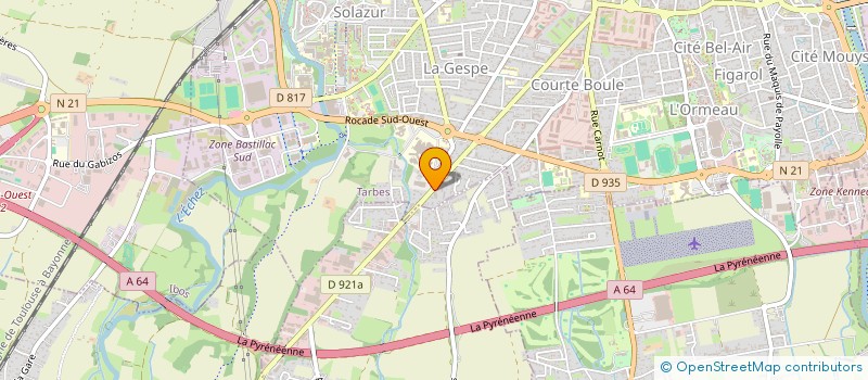 localisation de l'entreprise DIFFUSION CARRELAGE SANITAIRE à TARBES
