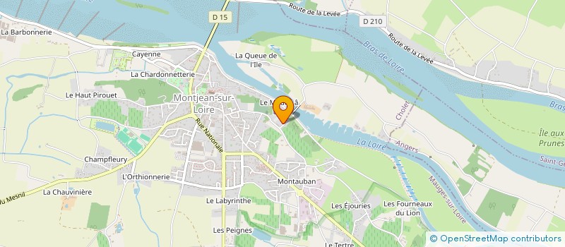 localisation de l'entreprise DIFFUSION CARRELAGES CHEMINEES SANITAIRE  MAUGES-SUR-LOIRE