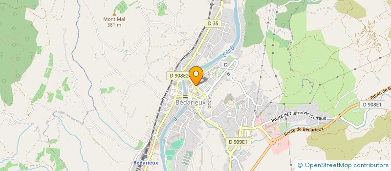localisation de l'entreprise DIFFUSION CEVENOLE JEUX à BEDARIEUX