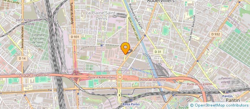 localisation de l'entreprise DIFFUSION CUIR  AUBERVILLIERS