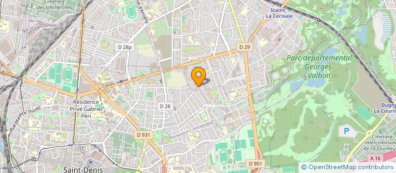 localisation de l'entreprise DIFFUSION DE L'EVANGILE PARIS NORD  STAINS