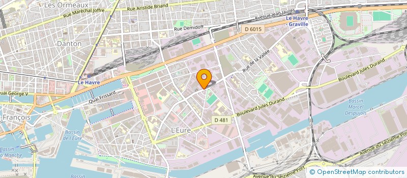 localisation de l'entreprise DIFFUSION ELECTRONIQUE SERVICE  LE HAVRE