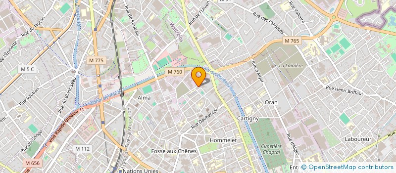 localisation de l'entreprise DIFFUSION G SARL  ROUBAIX