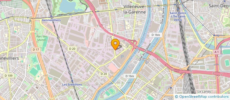 localisation de l'entreprise DIFFUSION IMAGES VIDEO PROFESSIONNELLES  VILLENEUVE-LA-GARENNE