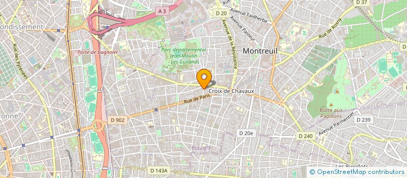 localisation de l'entreprise DIFFUSION IMPORTATION GROS à MONTREUIL