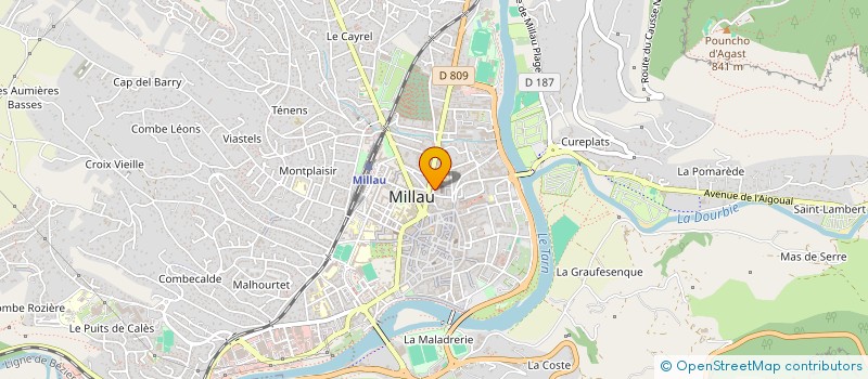 localisation de l'entreprise DIFFUSION MAISON MADRIERS BOIS  MILLAU