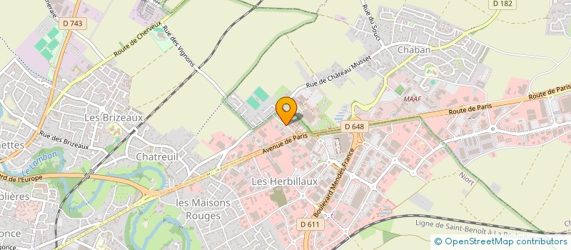 localisation de l'entreprise DIFFUSION MATERIEL BATIMENT  NIORT