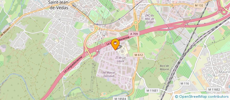 localisation de l'entreprise DIFFUSION PRODUCTION CHIMIQUE à SAINT-JEAN-DE-VEDAS