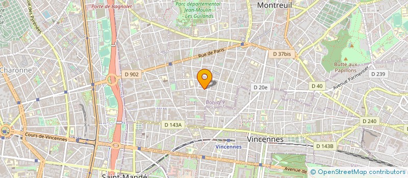 localisation de l'entreprise DIFFUSION PROSPECTION INDUSTRIES à MONTREUIL