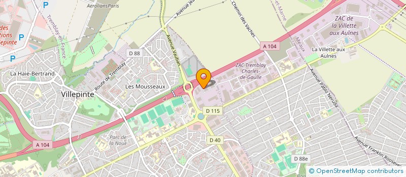 localisation de l'entreprise DIGI FRANCE à VILLEPINTE