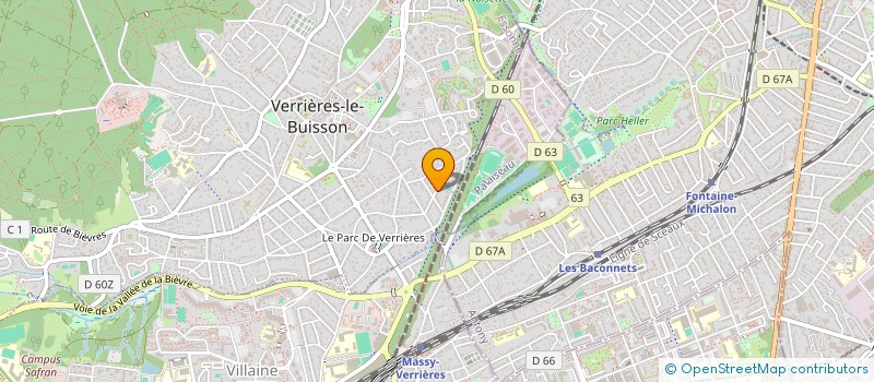 localisation de l'entreprise DIGICORP à VERRIERES-LE-BUISSON