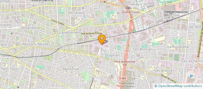localisation de l'entreprise DIGIPRINT à VILLEURBANNE
