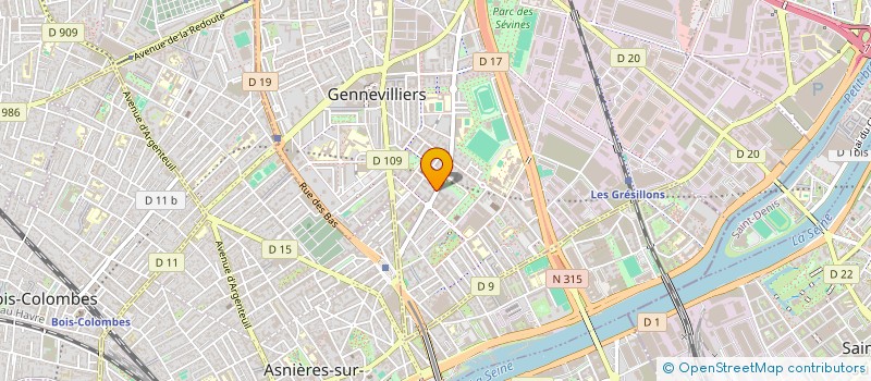 localisation de l'entreprise DIGIT-ALL IMMO à GENNEVILLIERS
