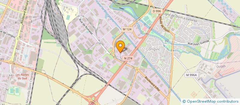 localisation de l'entreprise DIJON MANUTENTION SYSTEMES à LONGVIC