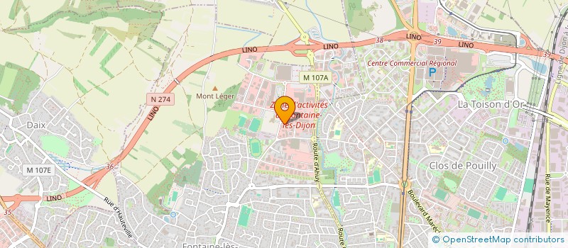 localisation de l'entreprise DIJON NORD AUTOMOBILES  FONTAINE-LES-DIJON