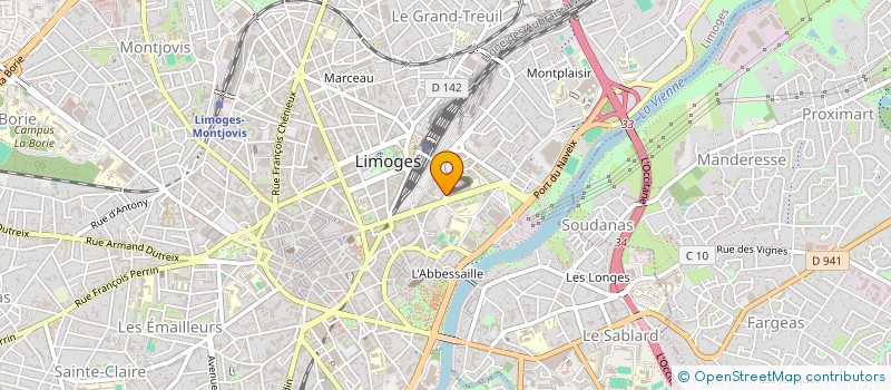 localisation de l'entreprise DIJOUX-TALLET à LIMOGES