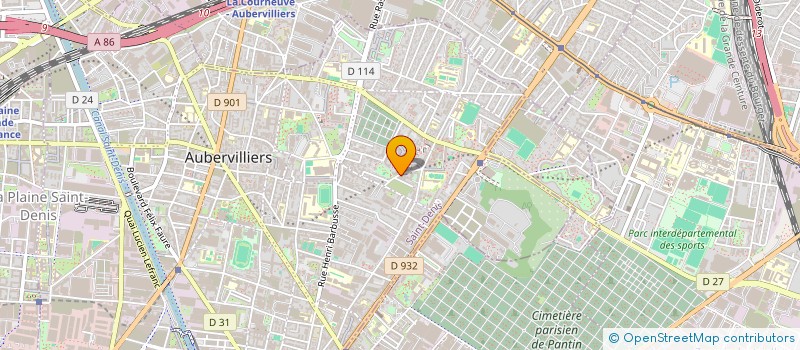 localisation de l'entreprise DILA  AUBERVILLIERS