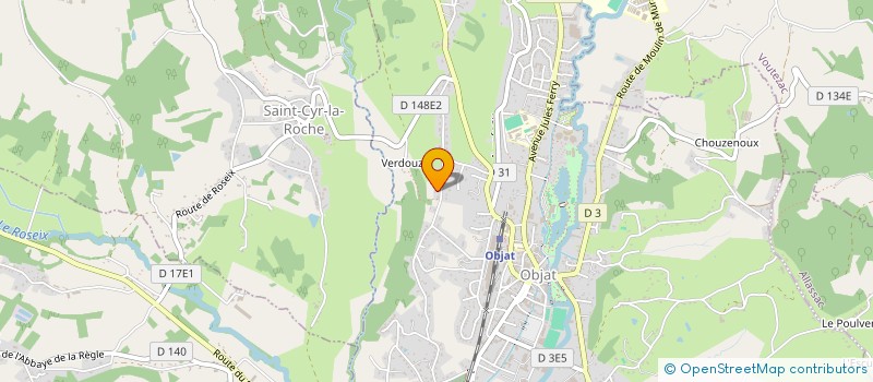 localisation de l'entreprise DILIGENCES  OBJAT