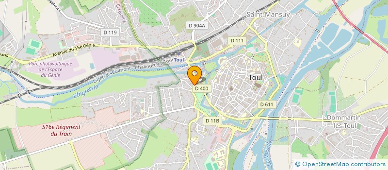 localisation de l'entreprise DILLENSEGER-KLEIN  TOUL