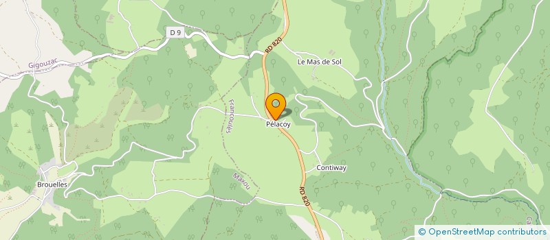 localisation de l'entreprise DIM ELEC  FRANCOULES