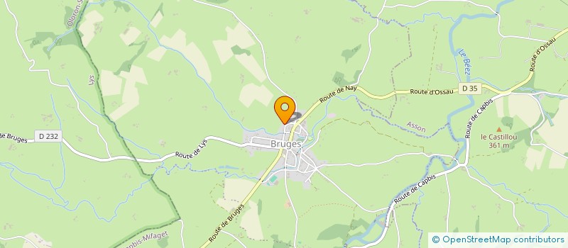 localisation de l'entreprise DIM ISARCE  BRUGES-CAPBIS-MIFAGET