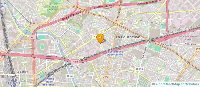 localisation de l'entreprise DIMA ESPOIR à LA COURNEUVE