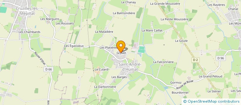 localisation de l'entreprise DIMAM IMMOBILIER  SAINT-ANDRE-D'HUIRIAT