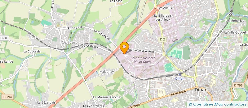 localisation de l'entreprise DIMENSION à QUEVERT