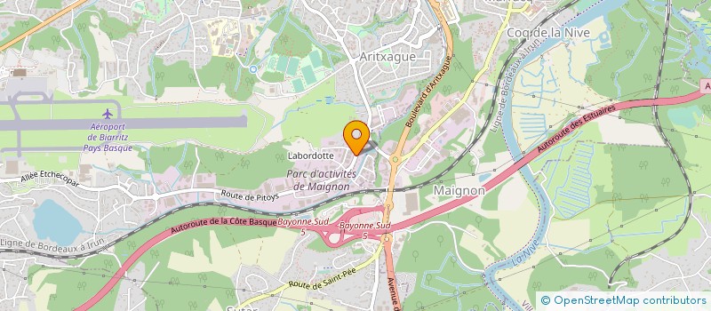 localisation de l'entreprise DIMENSION AUDIOVISUEL à ANGLET