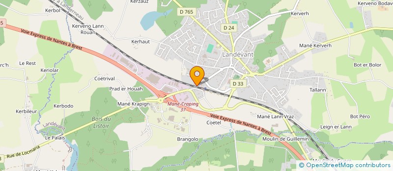 localisation de l'entreprise DIMENSION PAYSAGE  LANDEVANT