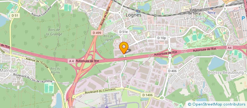 localisation de l'entreprise DIMEX (DISTRIBUTION MESSAGERIE EXPRESS) à LOGNES