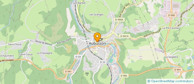localisation de l'entreprise DIMINU-TIF à AUBUSSON