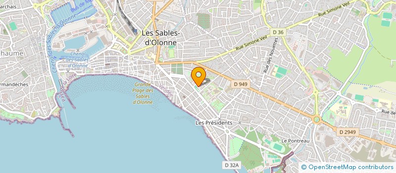 localisation de l'entreprise DIMITRI SEDEK PEINTURE à LES SABLES D'OLONNE