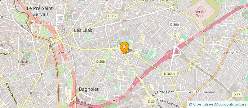 localisation de l'entreprise DIMMEL à BAGNOLET