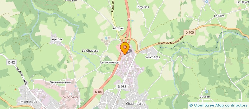 localisation de l'entreprise DIMMO  YSSINGEAUX