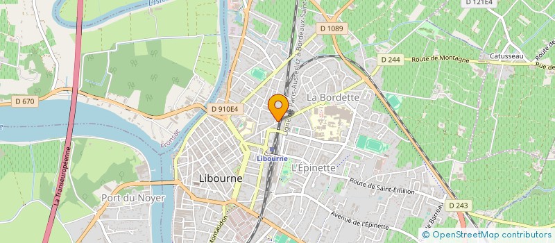 localisation de l'entreprise DINA TRANSPORT  LIBOURNE