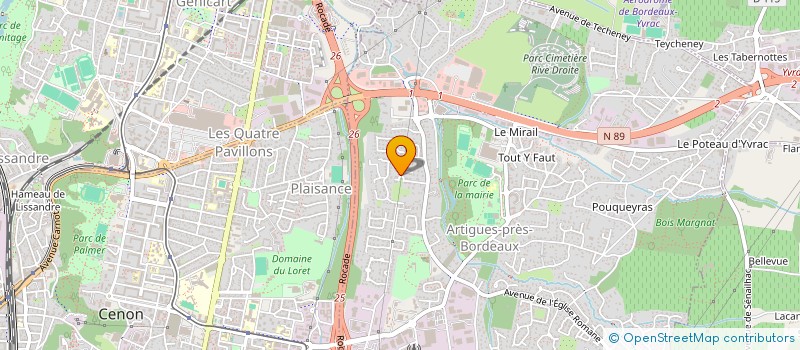 localisation de l'entreprise DINA33  ARTIGUES-PRES-BORDEAUX