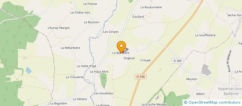 localisation de l'entreprise DINABEL à BELLEME