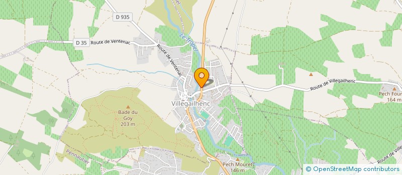 localisation de l'entreprise DINALTIS  VILLEGAILHENC